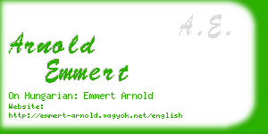 arnold emmert business card